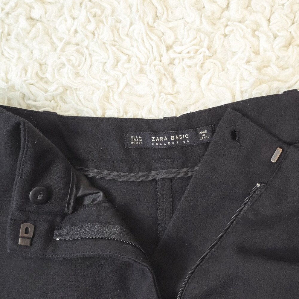 Zara High Waisted Black Shorts, Size M - Picture 6 of 6